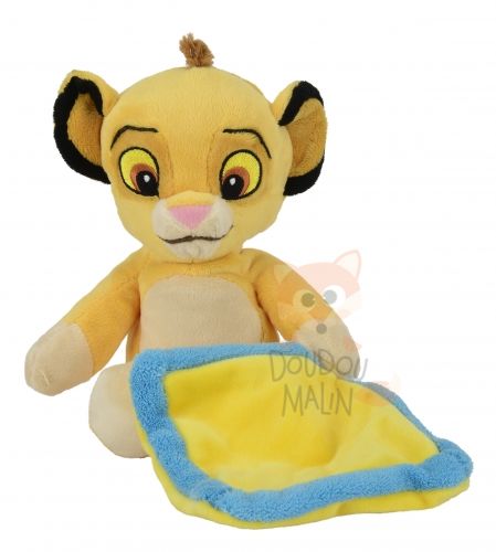  peluche lion simba jaune bleu 